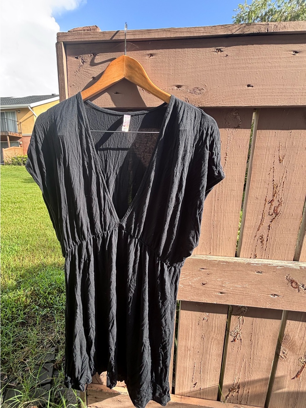 Victoria's Secret Black V-Neck Bathing Suit Cover Up
